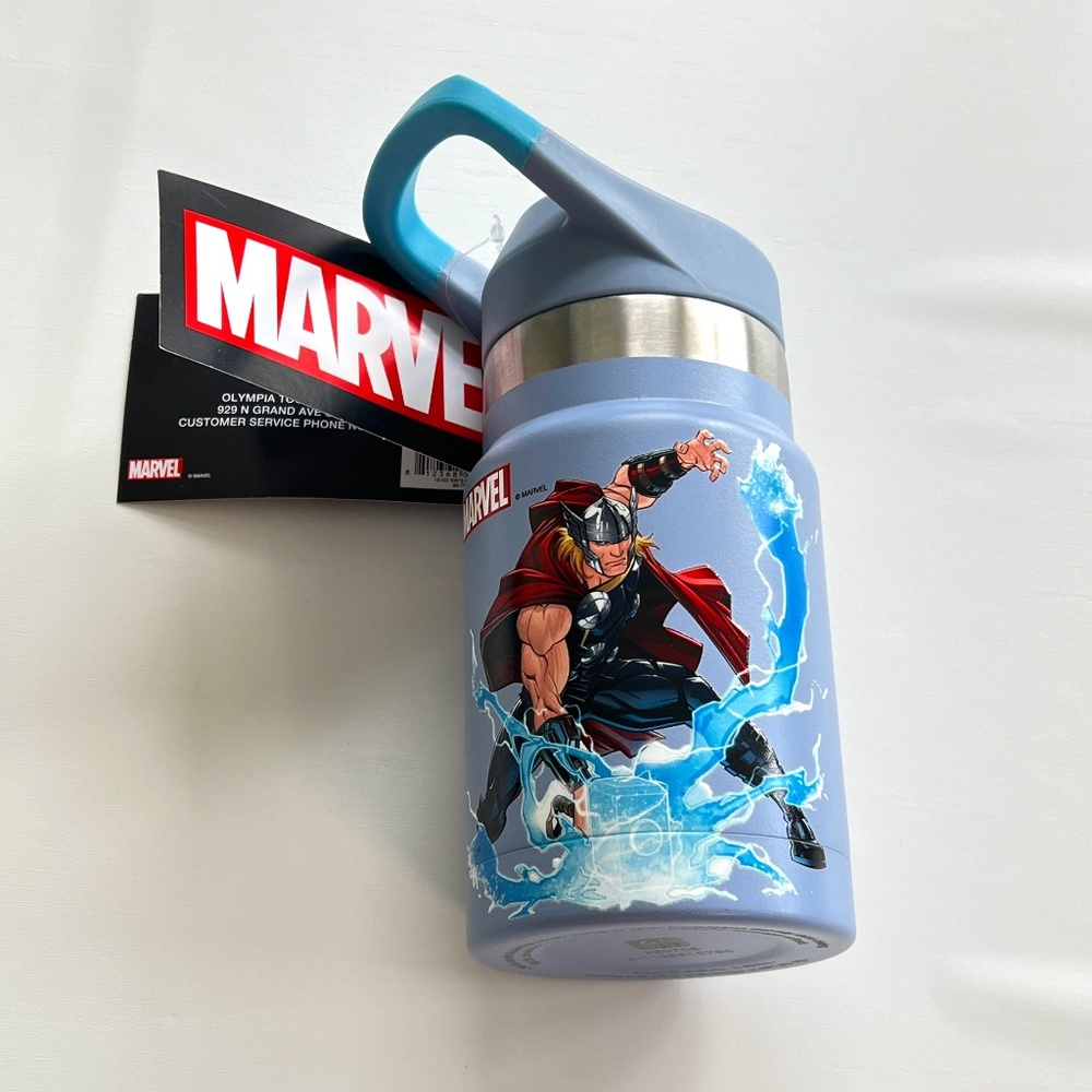 Marvel Thor 12-OZ Kid's Stainless Steel Water Bottle Ages 6+ BPA Free